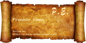 Prenker Emma névjegykártya